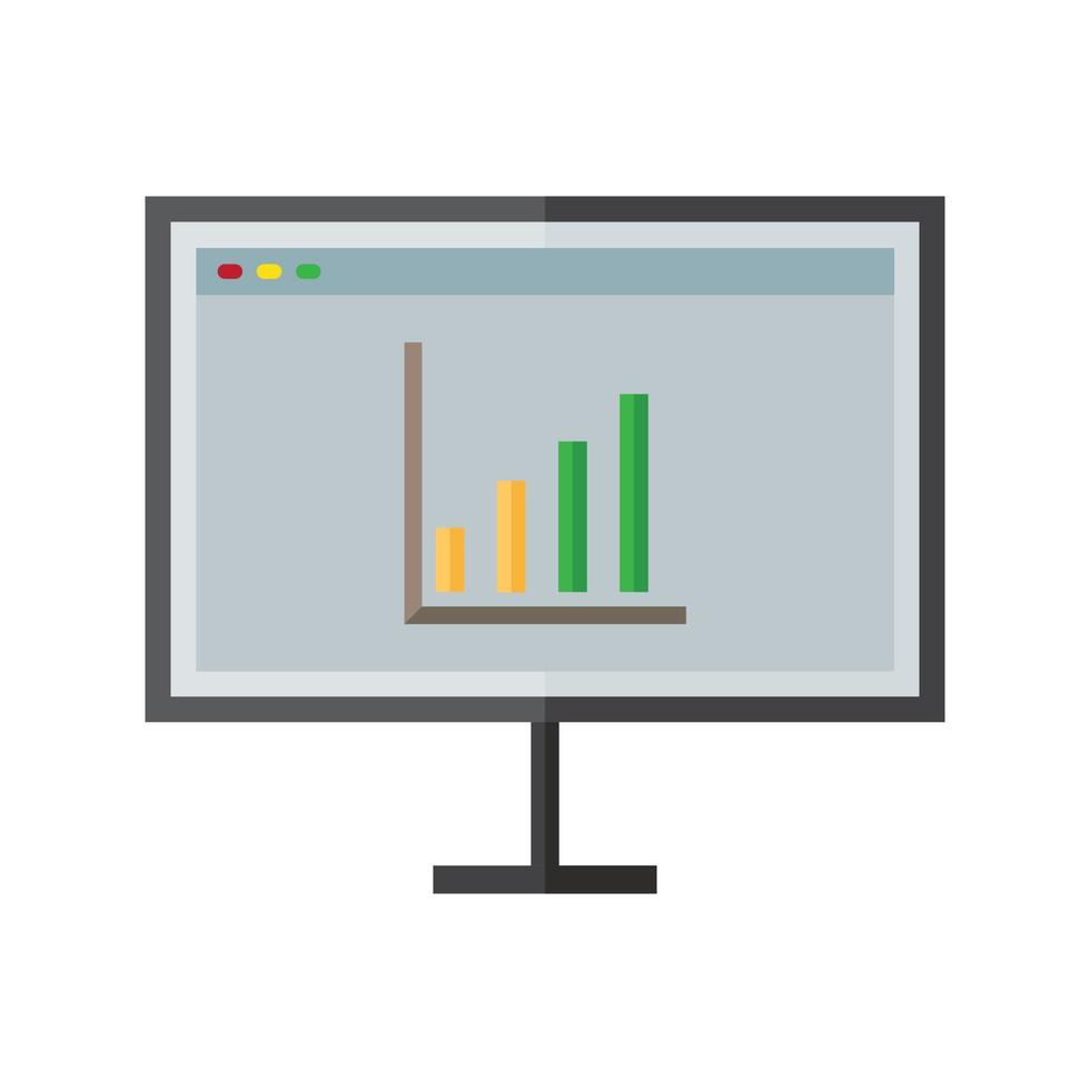 Web Analysis Flat Color Icon vector