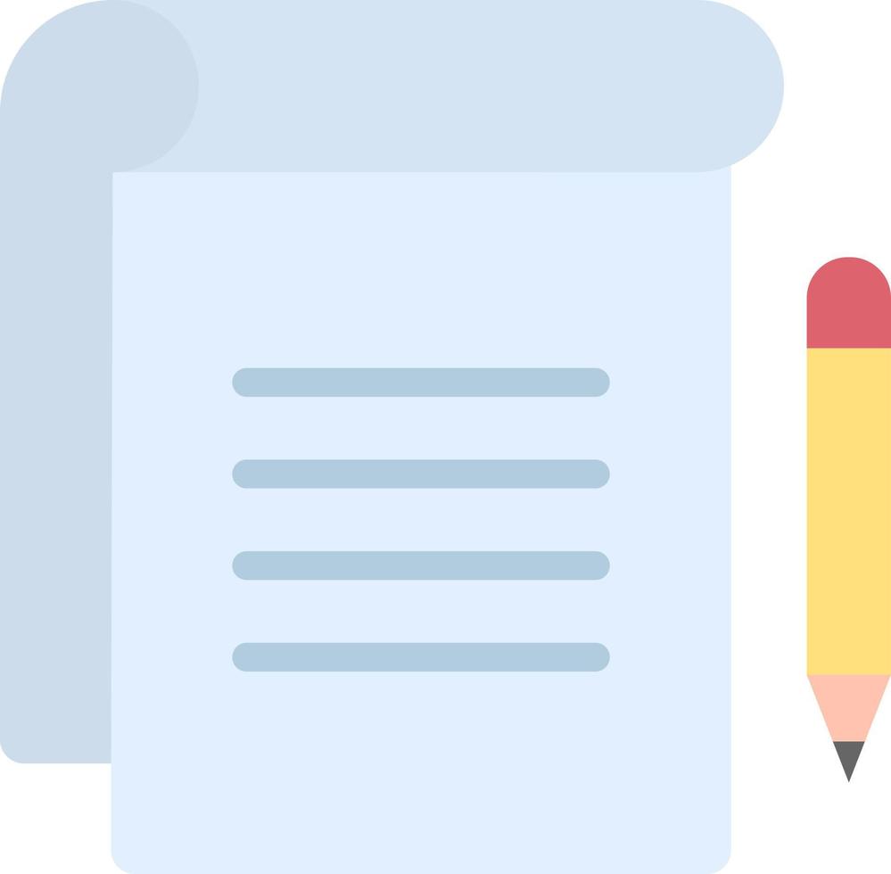 Taking Notes Flat Color Icon vector