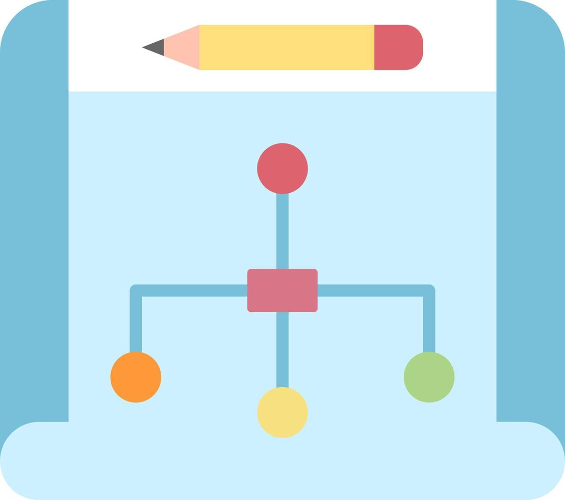 Planning Flat Color Icon vector