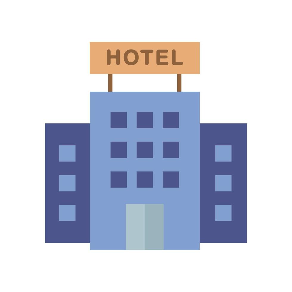 Hotel Flat Color Icon vector