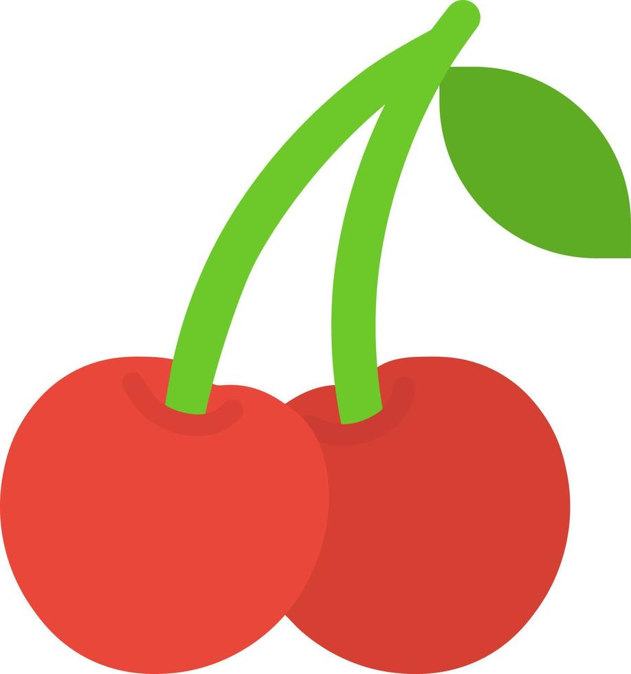 Cherries Flat Color Icon vector