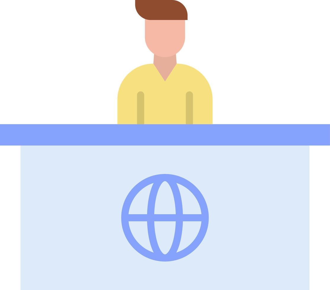Male Anchor Flat Color Icon vector