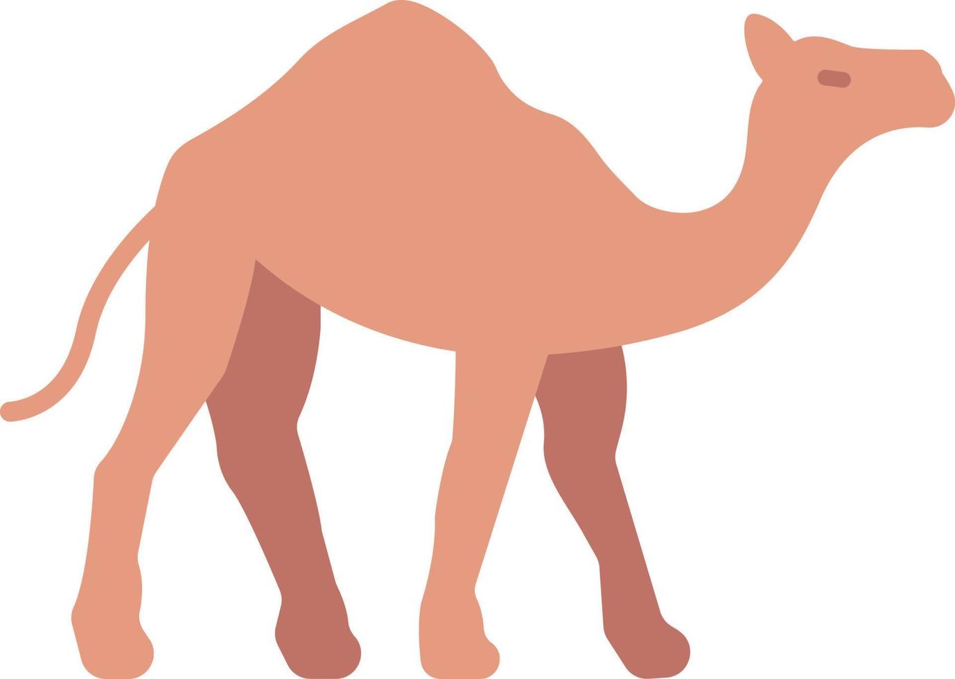 Camel Flat Color Icon vector