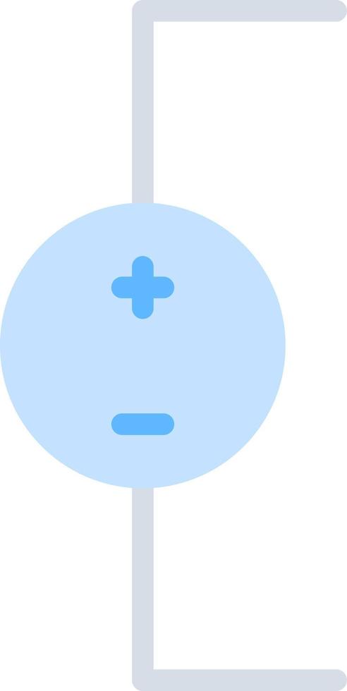 DC Voltage Source Flat Color Icon vector