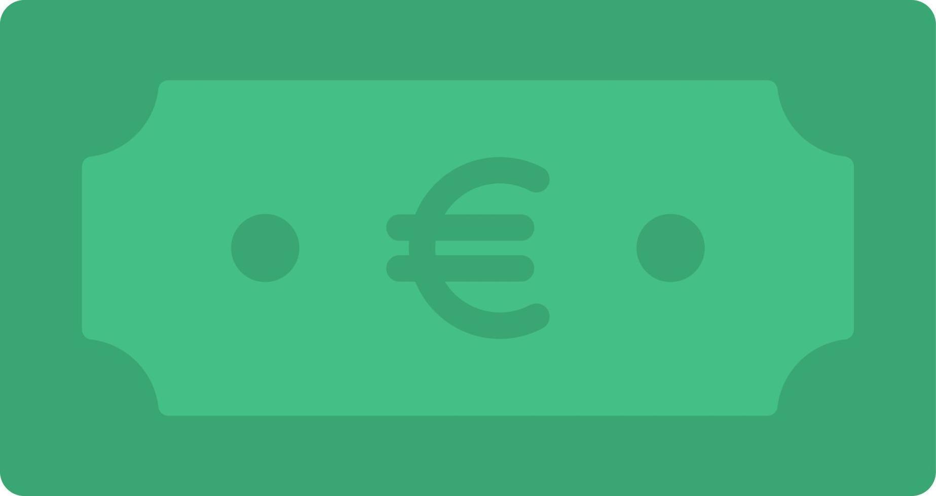 Euro Currency Flat Color Icon vector