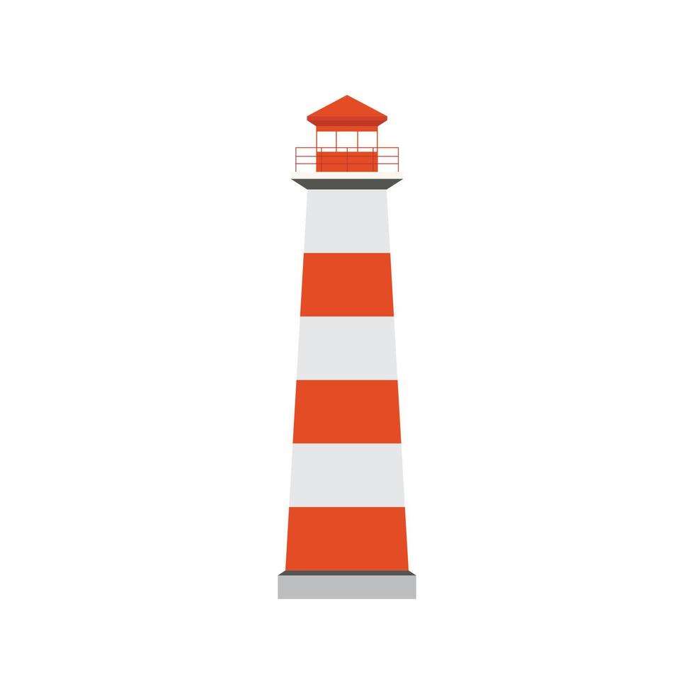 Lighthouse Flat Color Icon vector