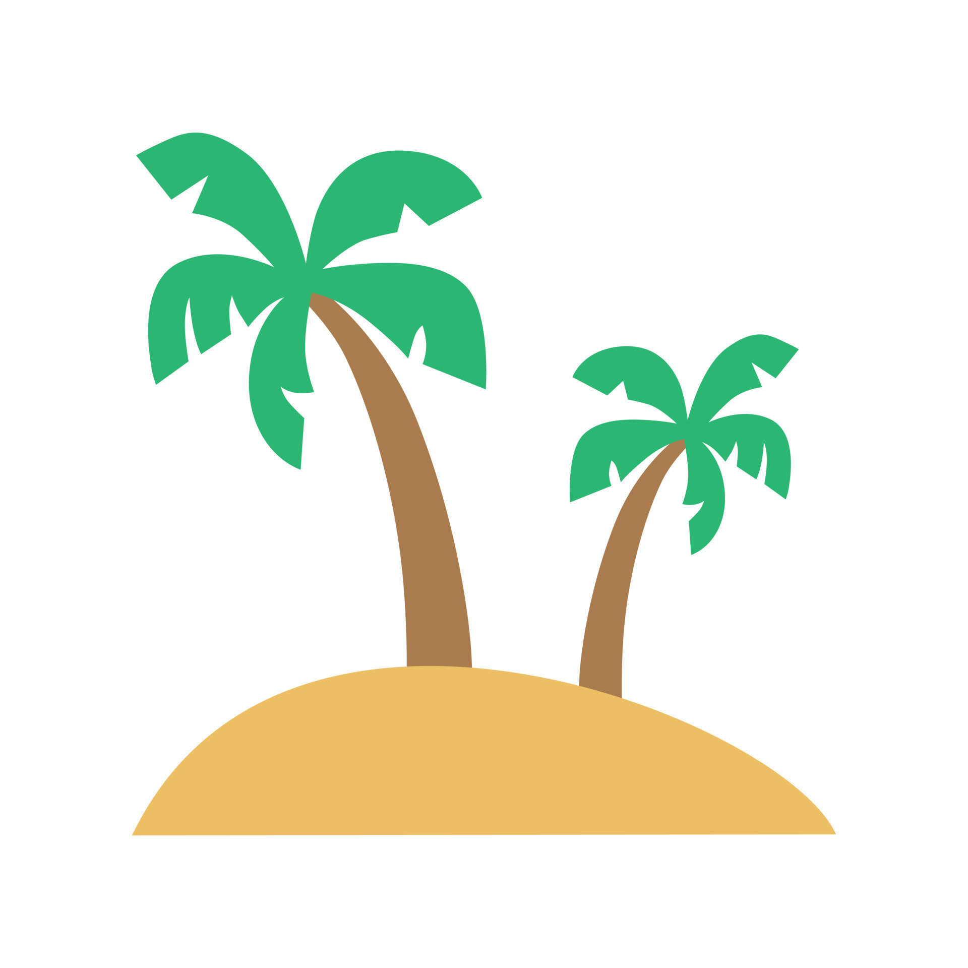 Palm Trees Flat Color Icon 7342652 Vector Art at Vecteezy
