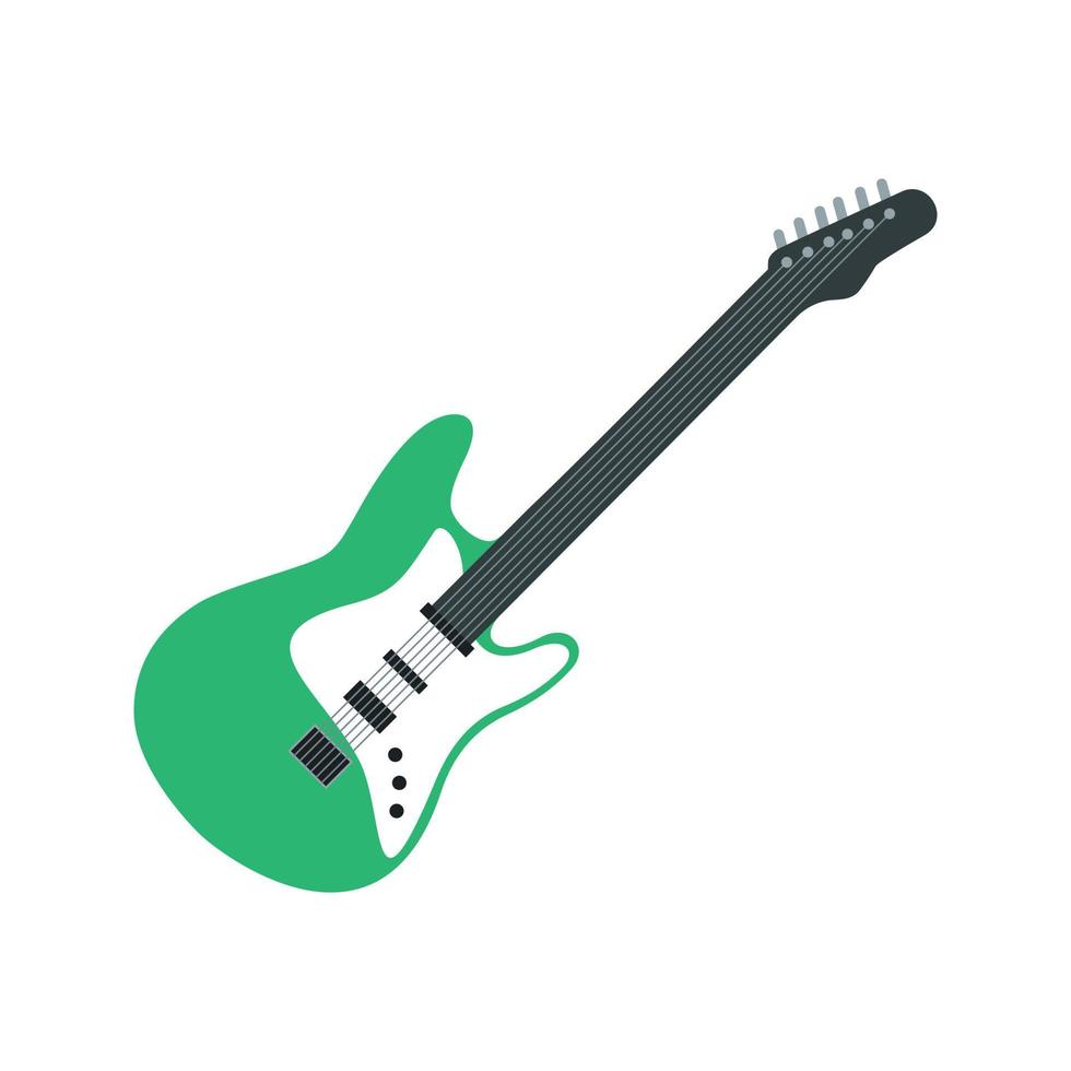 icono de color plano de guitarra vector