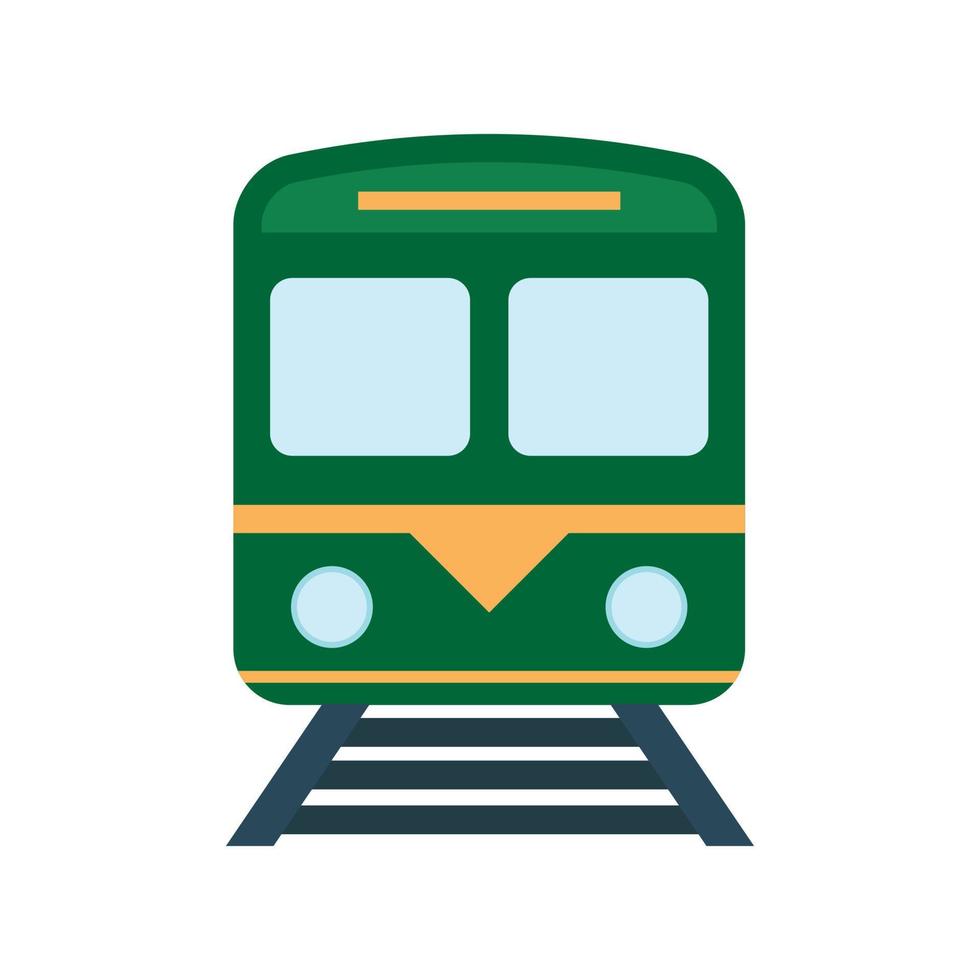 Train Flat Color Icon vector