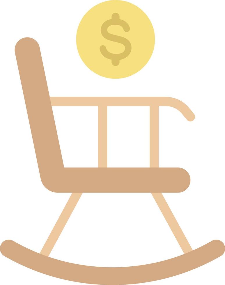 Retirement Flat Color Icon vector