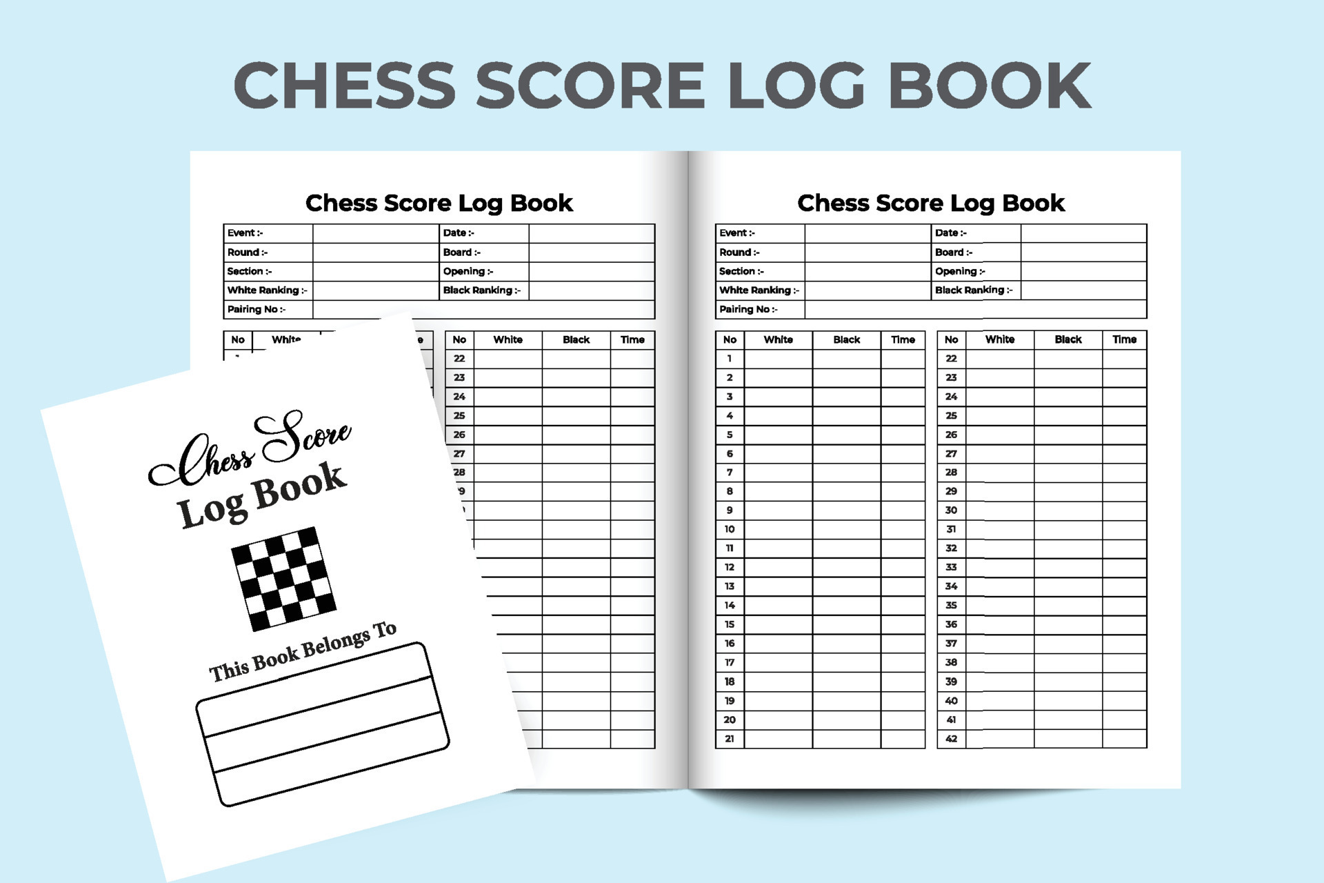 Chess Scorebook: Score Tracking Book 120 Pages 100+ Games Track Your Moves  & Analyse Your Strategies Write Analysis Chess score Logbook, Chess   Chess players (Games Lover Score Record book): Moni Simple