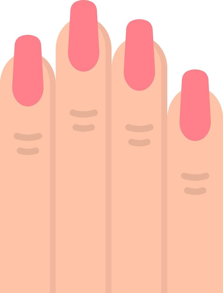 Nailpolish on Hand Flat Color Icon vector