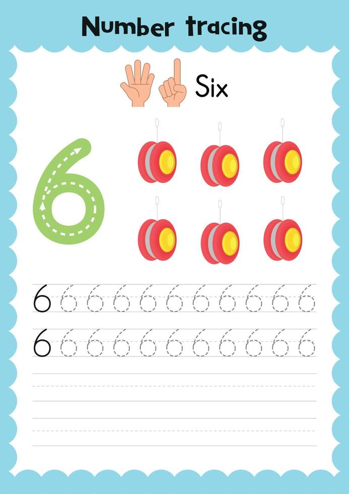 Printable number tracing worksheets. Number tracing. Numbers worksheet. vector