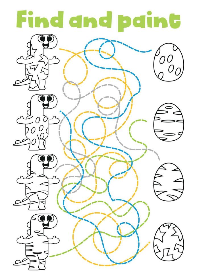 Attention development worksheet  for children.     Sequential and tissue finding  matching.  Match worksheet. Educational children's game. vector