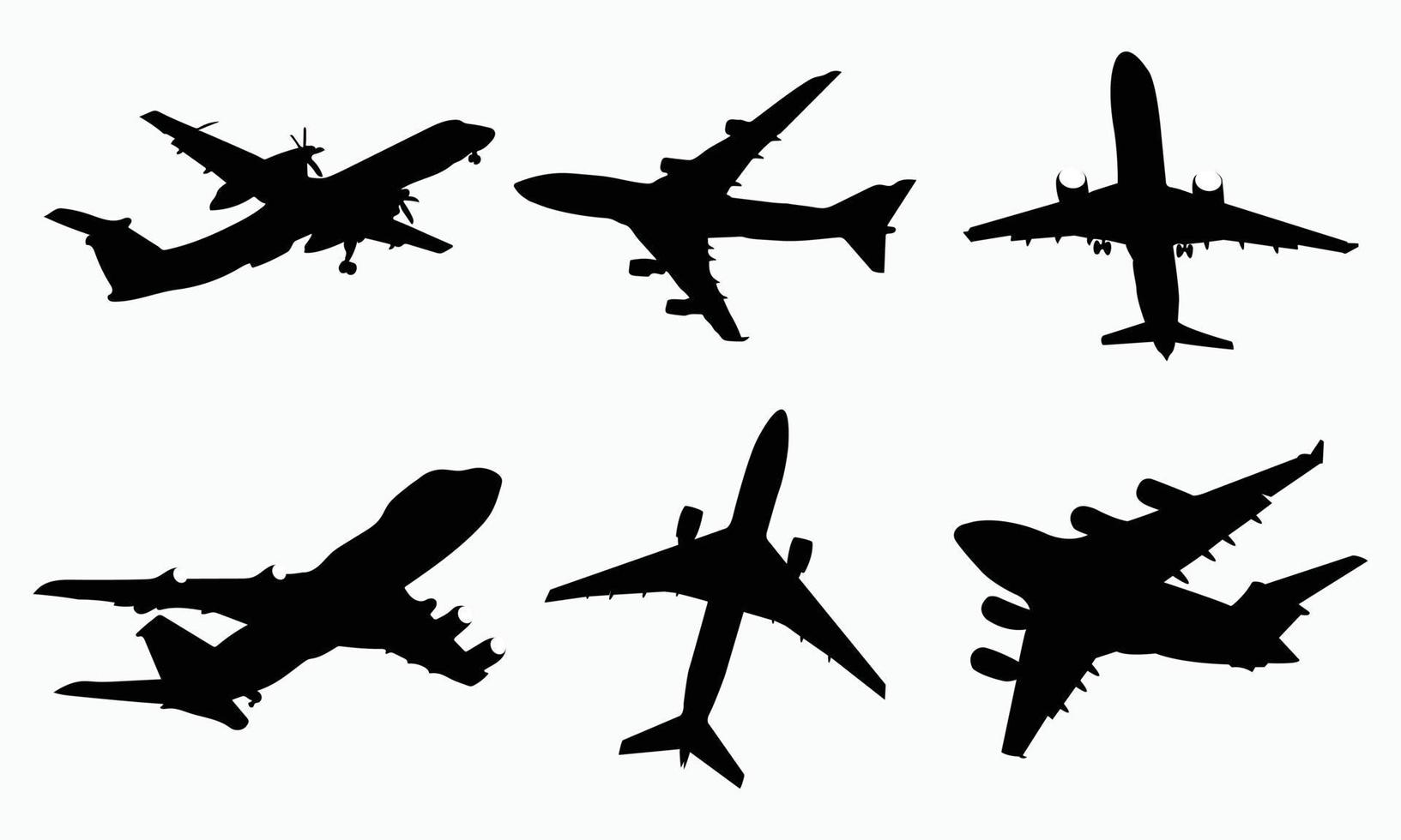 Aircraft silhouettes Premium Vector