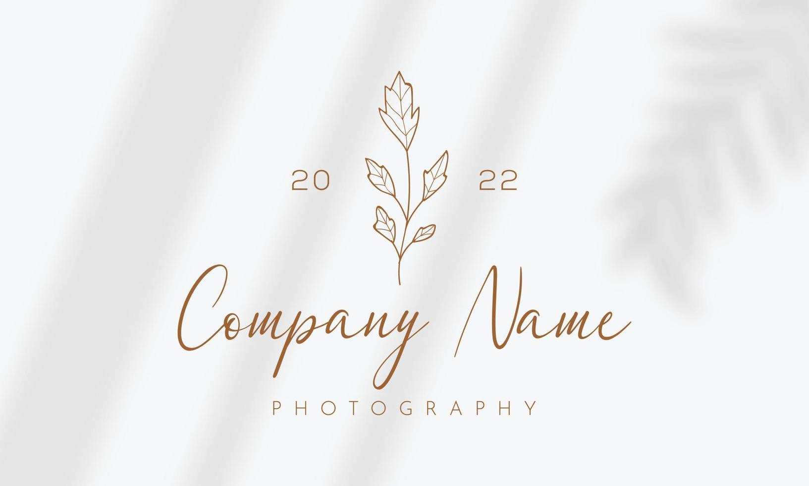 Botanical Floral element Hand Drawn Logo with Wild Flower and Leaves. Logo for spa and beauty salon, boutique, organic shop, wedding, floral designer, interior, photography, cosmetic. vector