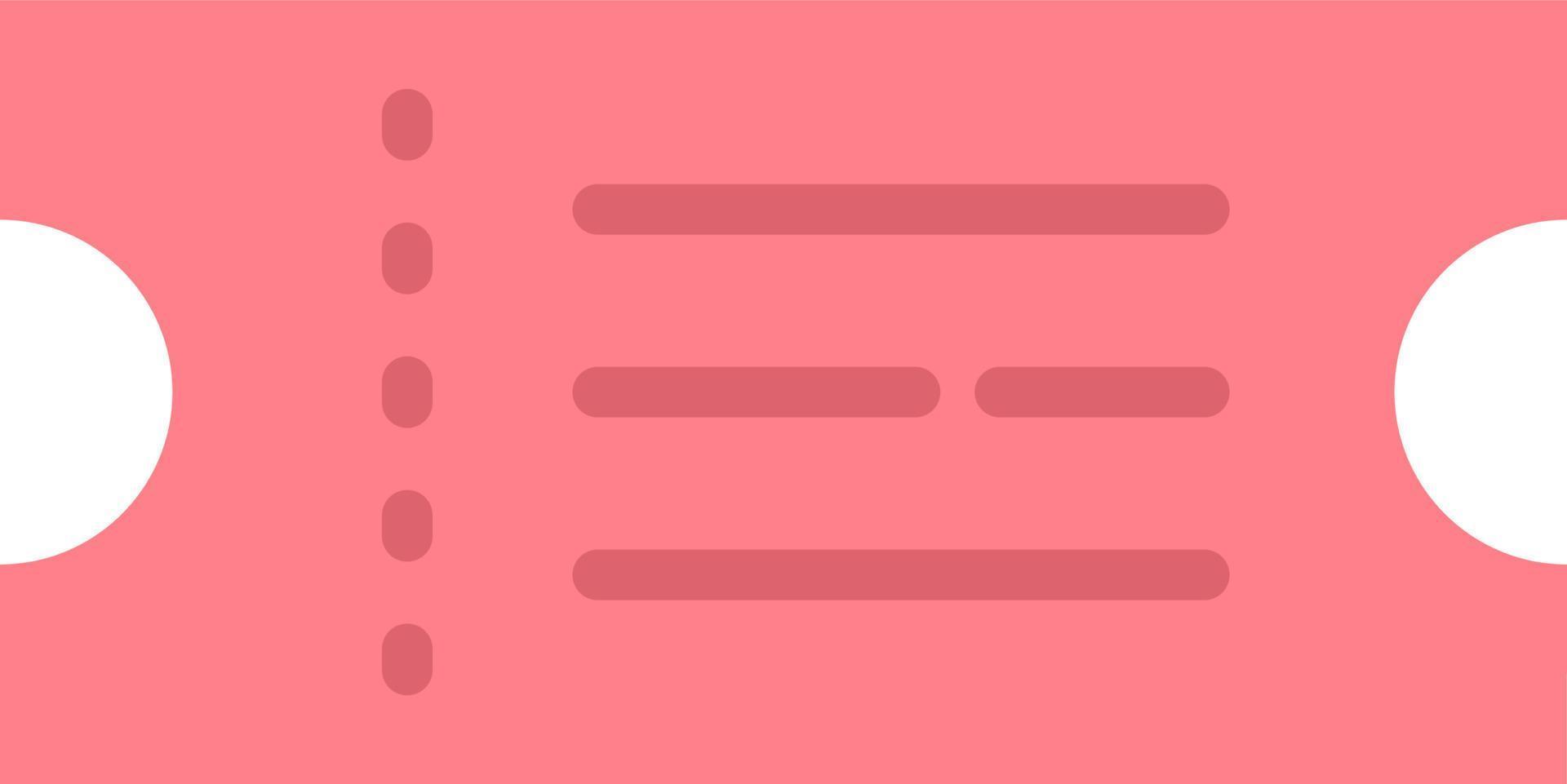 Ticket Flat Color Icon vector