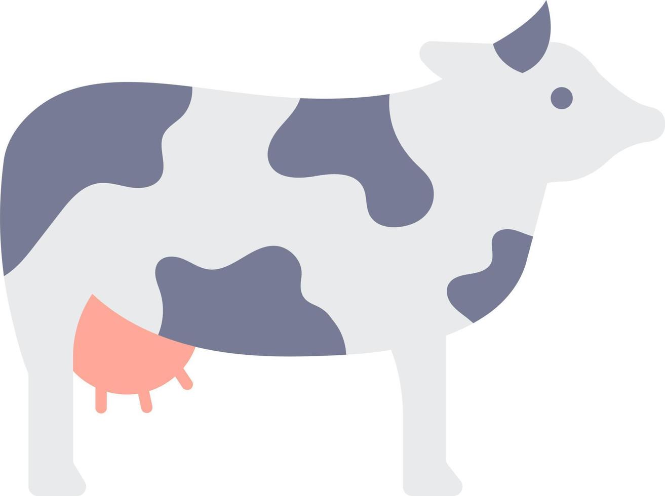 Cow Flat Color Icon vector