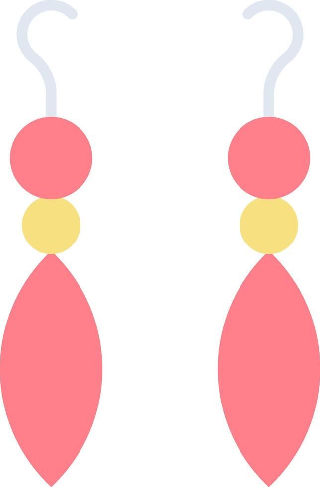 Earrings Flat Color Icon vector