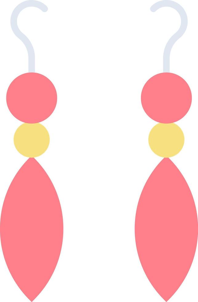 Earrings Flat Color Icon vector