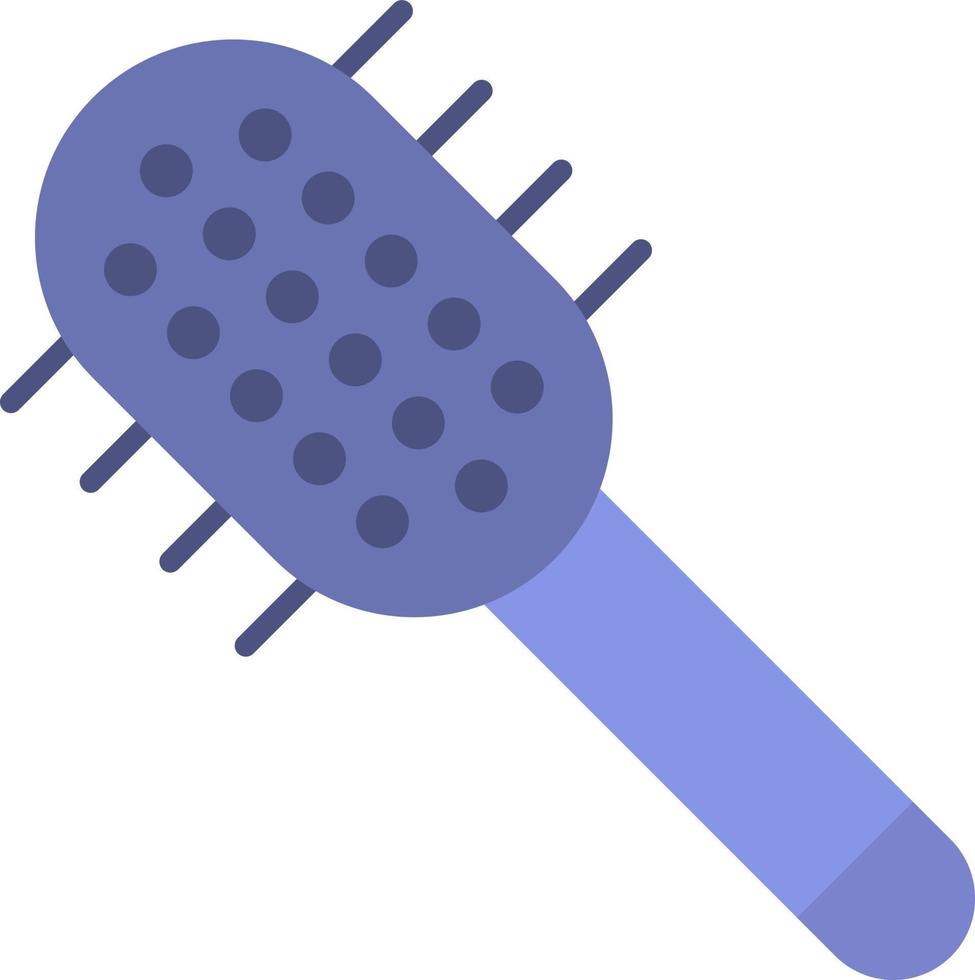 icono de color plano del cepillo para el cabello vector