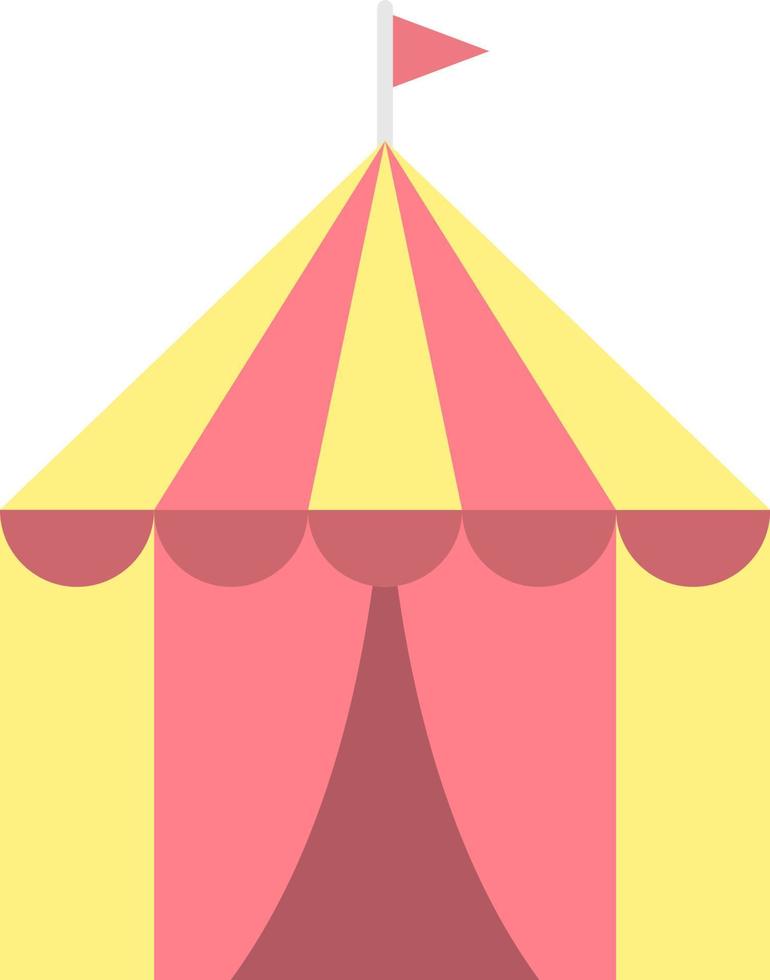 icono de color plano de carpa de circo vector