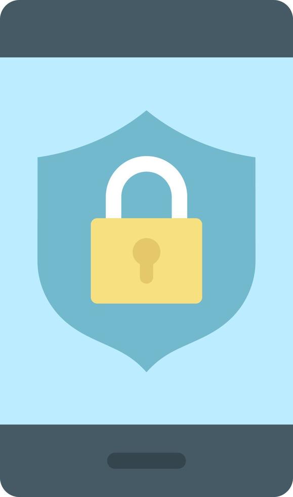 Secure Device Flat Color Icon vector