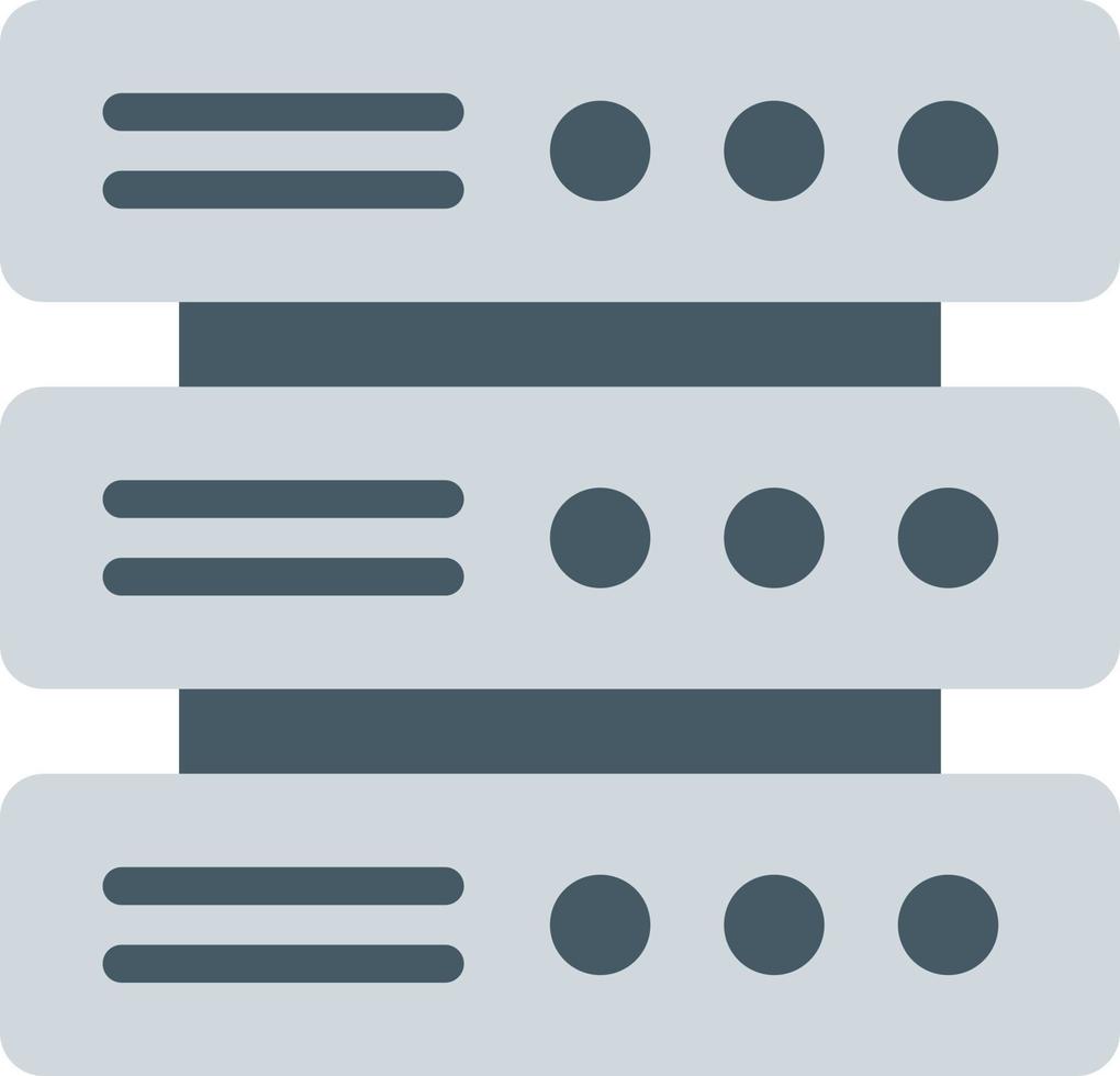 Multiple Servers Flat Color Icon vector