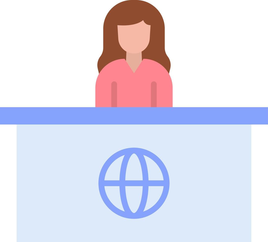 Anchors on News Desk Flat Color Icon vector