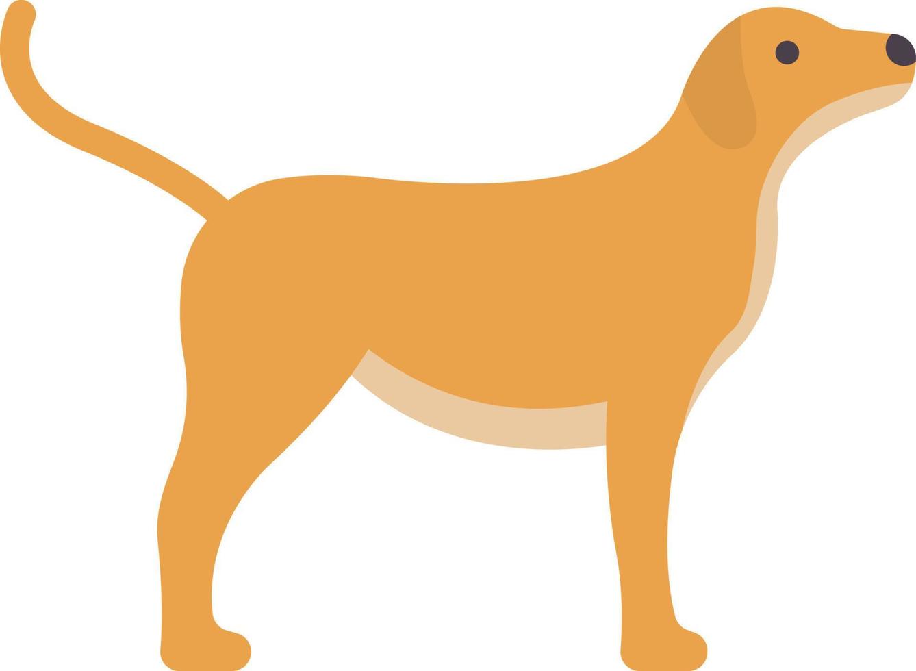 icono de color plano de perro vector