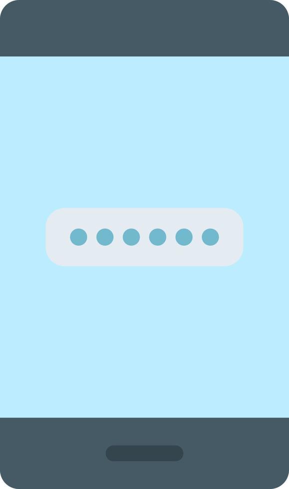 Passcode Lock II Flat Color Icon vector