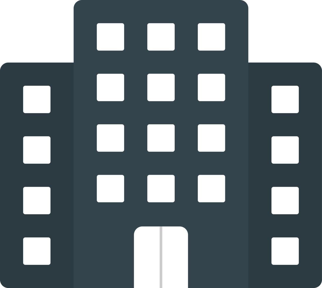 Office Building Flat Color Icon vector