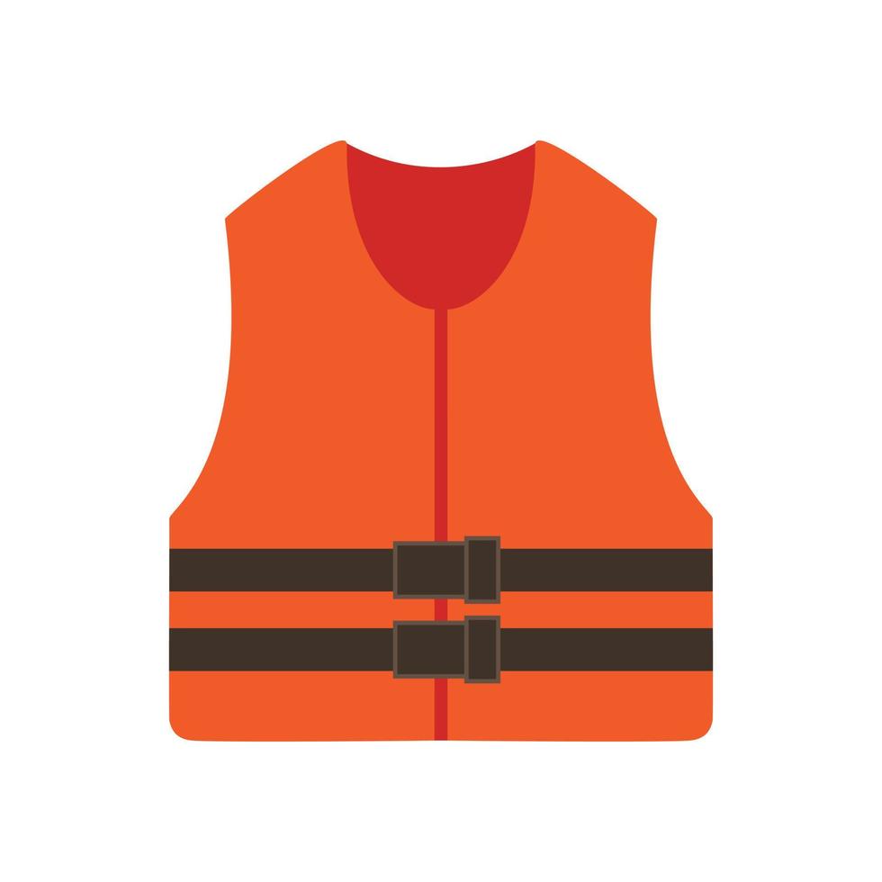 Life Jacket Flat Color Icon vector