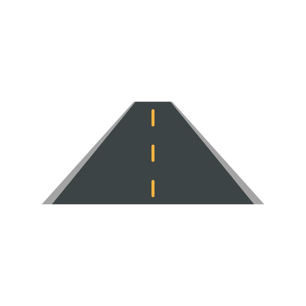 icono de color plano de la carretera vector