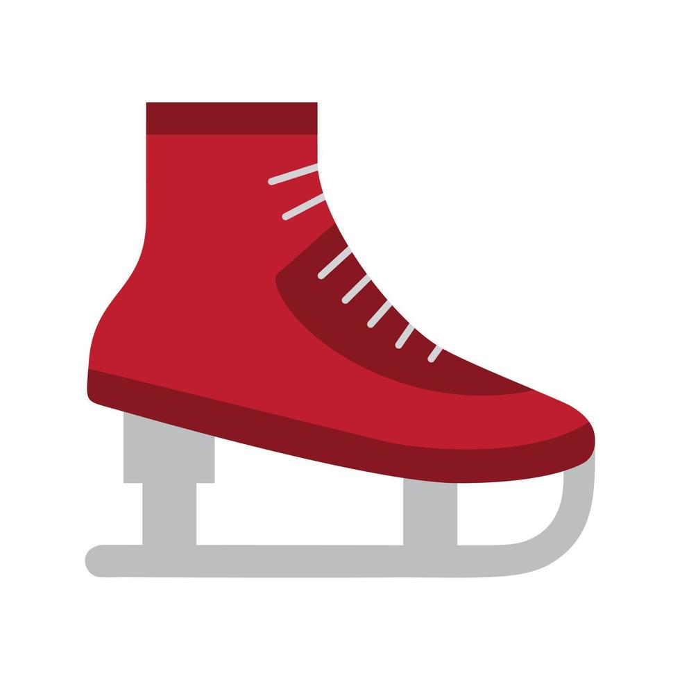 icono de color plano de patines de nieve vector