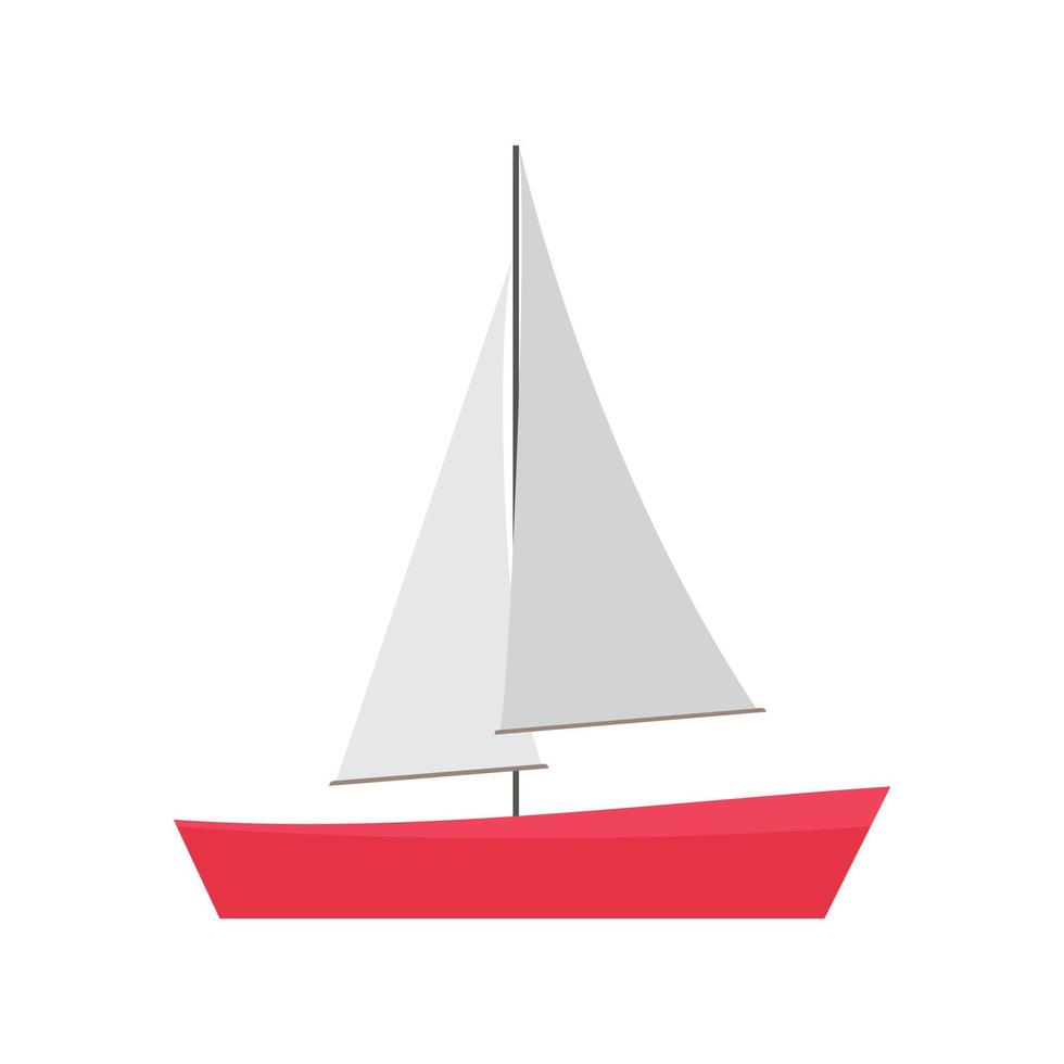 icono de color plano de barco vector