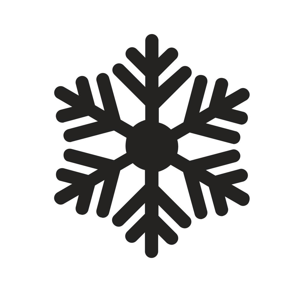 illustration of snow shape icon, snowing, cold temperature, weather forecast. vector
