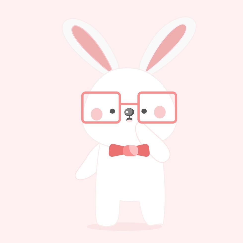 Cute Rabbit character. vector