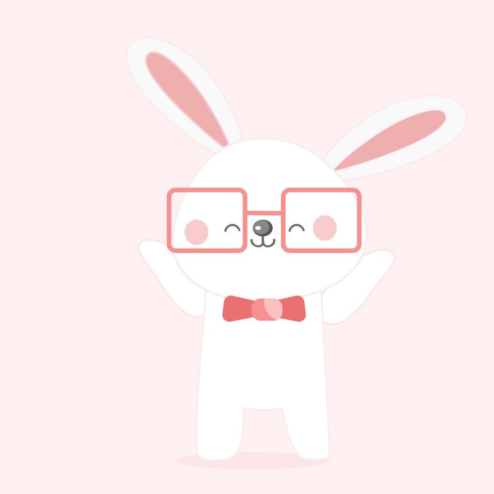 Cute Rabbit character. vector