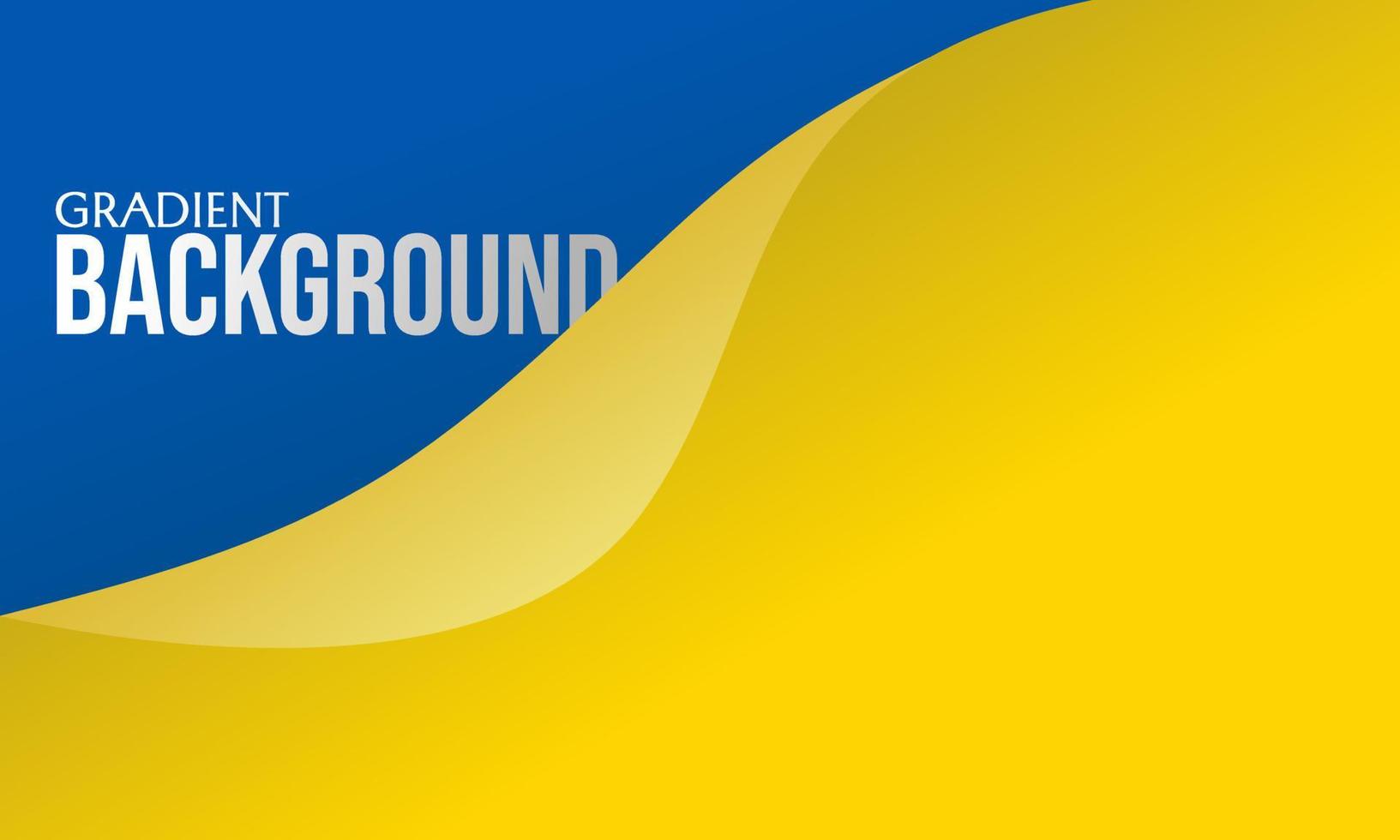 modern and trendy gradient background in blue yellow color with curved elements. suitable for banner design, website., flyer vector