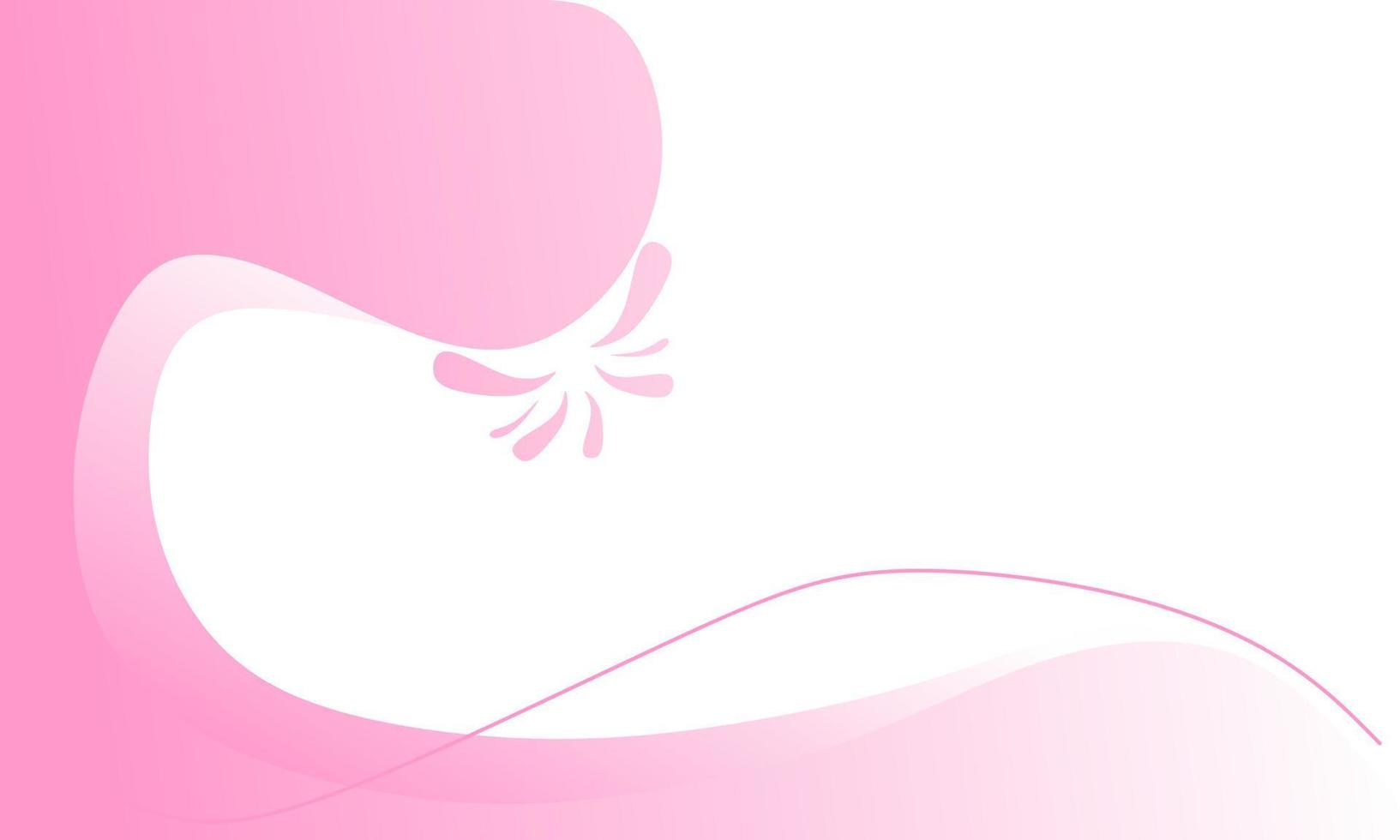 banner en blanco sobre fondo degradado rosa. diseño abstracto dinámico y hermoso vector