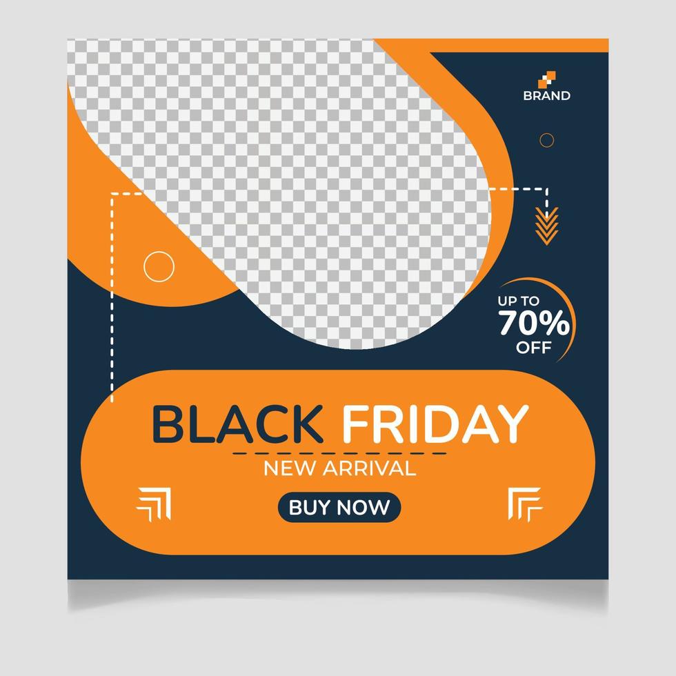Black friday new arrival social media post template vector