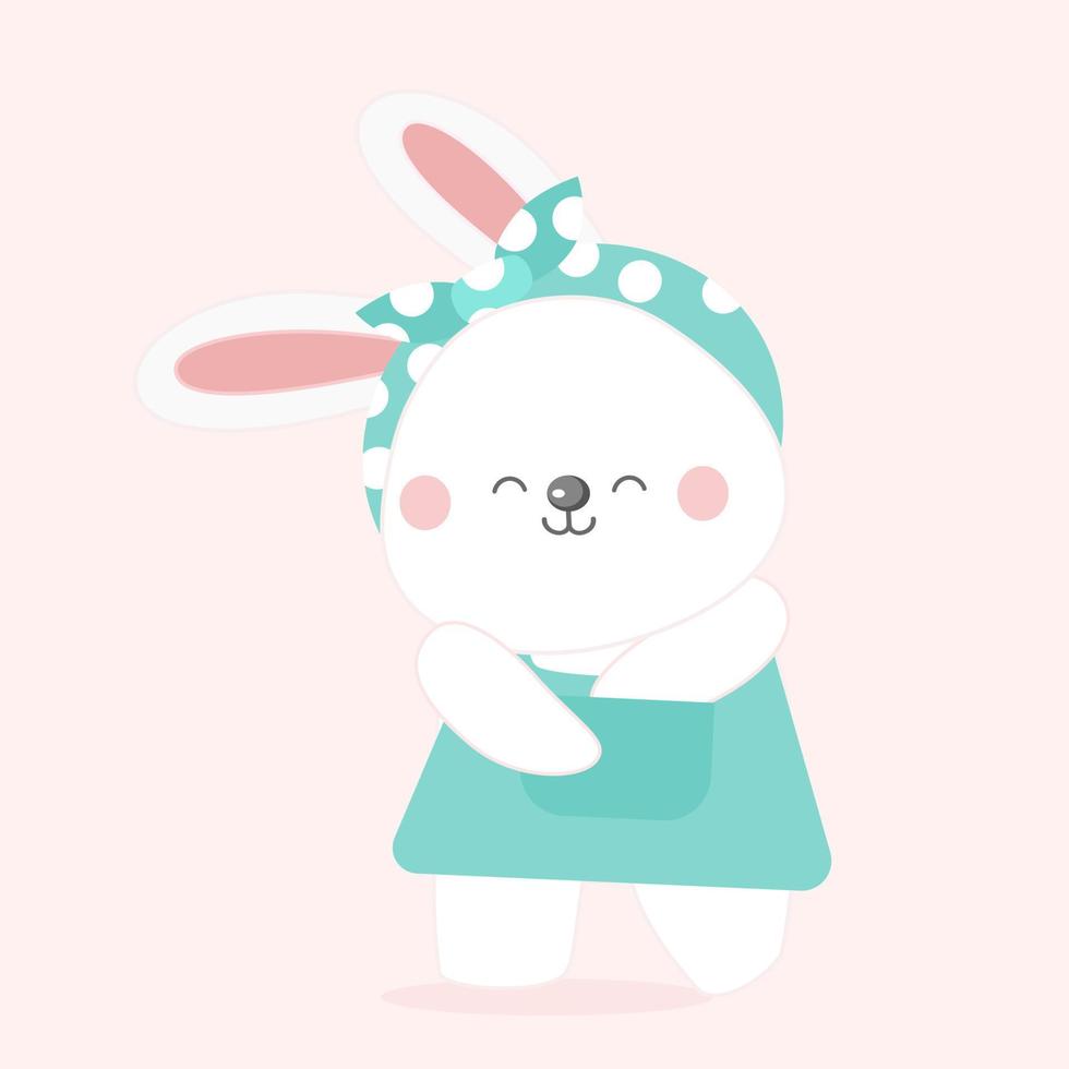 lindo conejo. conejito bebé. vector