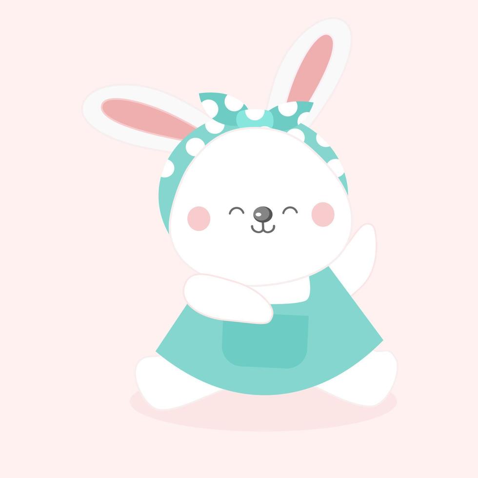 Cute rabbit.baby bunny. vector