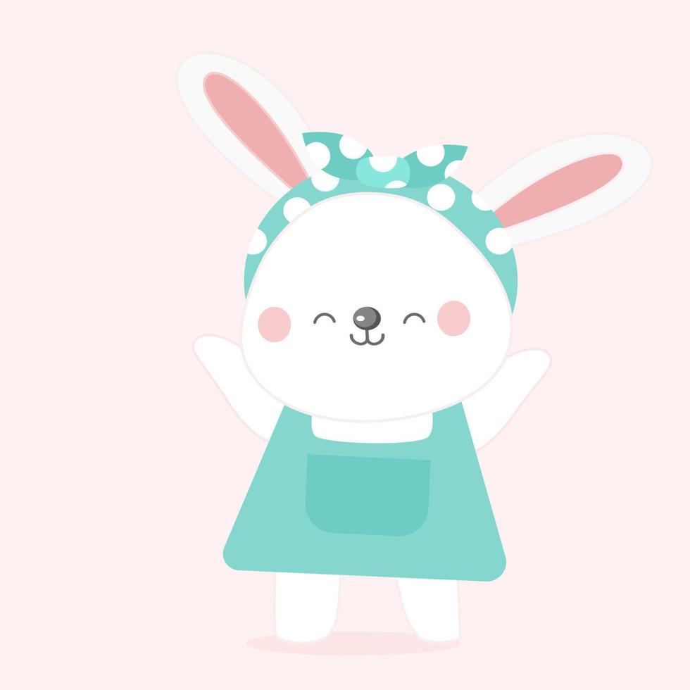 Cute rabbit.baby bunny. vector
