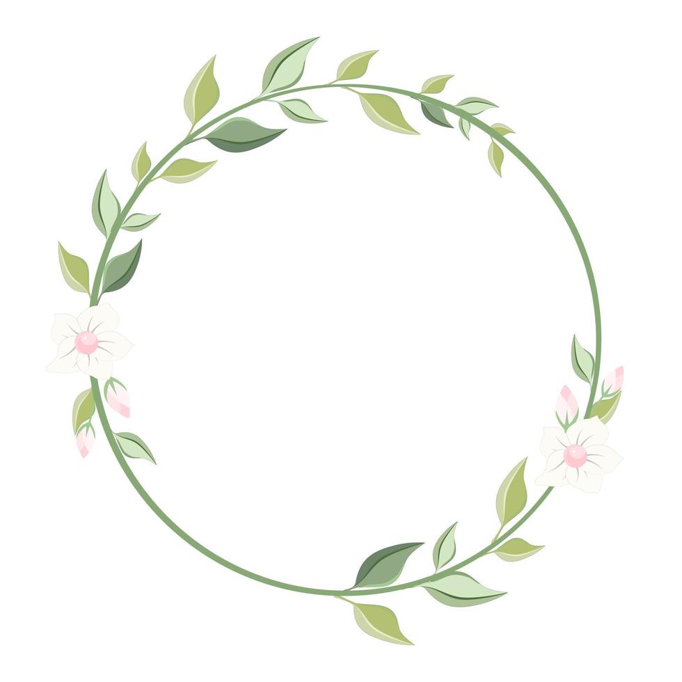 Frame with flowers. vector