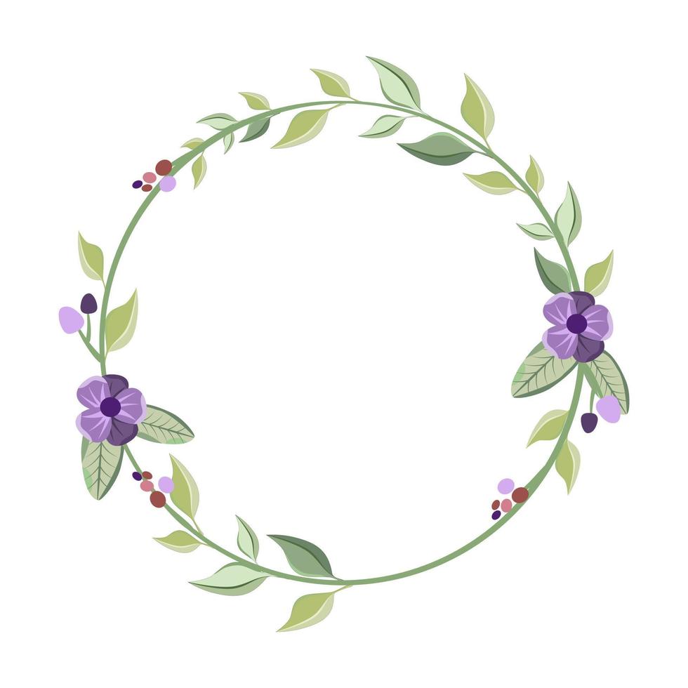 Frame with flowers. vector
