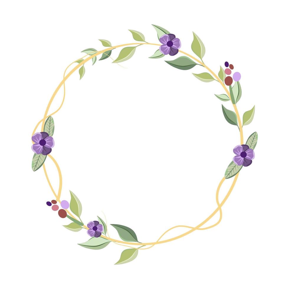 Frame with flowers. vector