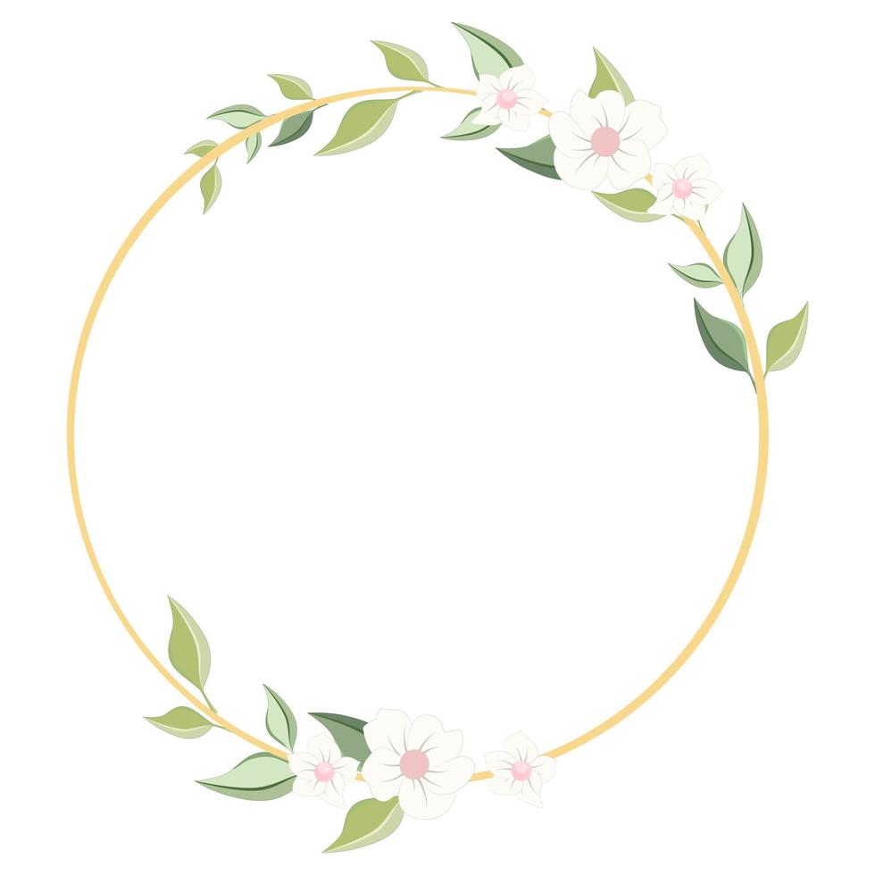 Frame with flowers. vector