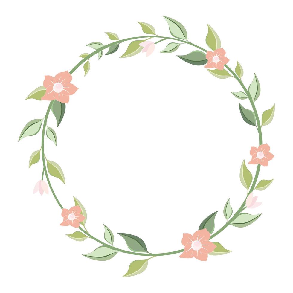 Frame with flowers. vector